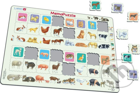 MemoPuzzle: Domáce zviratká a mlaďatá GP11, Larsen, 2020