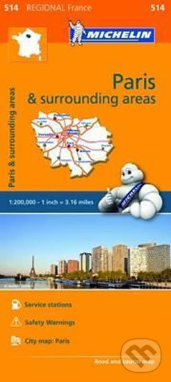 Kniha: Paris and Surrounding Areas - mapa 514 (Michellin). Michellin, 2016 Kniha: Paris and Surrounding Areas - mapa 514 (Michellin). Michellin, 2016