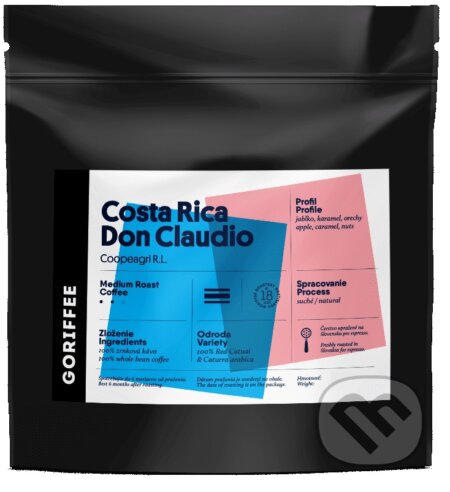Kávy a čaje: Costa Rica Don Claudio Natural (Goriffee). Goriffee, 2020 Kávy a čaje: Costa Rica Don Claudio Natural (Goriffee). Goriffee, 2020