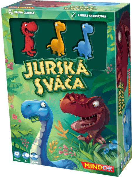 Společenská hra: Jurská sváča (Bruno Cathala). Mindok, 2020 Společenská hra: Jurská sváča (Bruno Cathala). Mindok, 2020