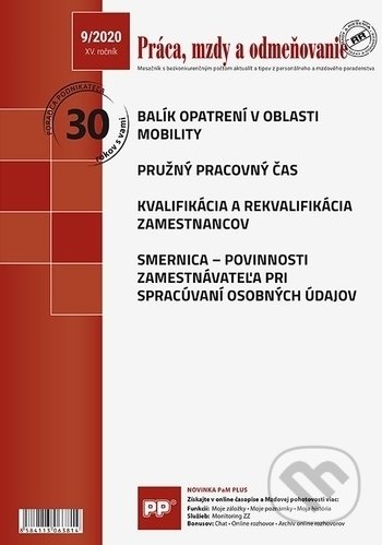 Práca, mzdy a odmeňovanie 9/2020 (Poradca podnikateľa). Poradca podnikateľa, 2020 Práca, mzdy a odmeňovanie 9/2020 (Poradca podnikateľa). Poradca podnikateľa, 2020