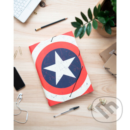 Zložka s klopami Avengers: Kapitán Amerika štít (Captain America). Captain America, 2020 Zložka s klopami Avengers: Kapitán Amerika štít (Captain America). Captain America, 2020