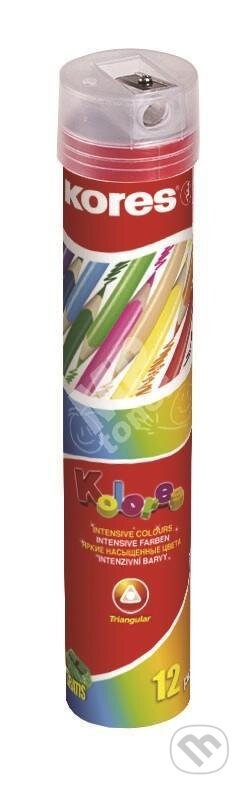 KOLORES, trojhranné pastelky 3 mm, s ořezávátkem (Kores). Kores, 2020 KOLORES, trojhranné pastelky 3 mm, s ořezávátkem (Kores). Kores, 2020