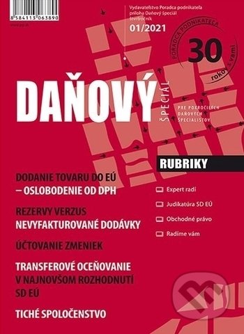 Daňový špeciál 1/2021 (Poradca podnikateľa). Poradca podnikateľa, 2020 Daňový špeciál 1/2021 (Poradca podnikateľa). Poradca podnikateľa, 2020