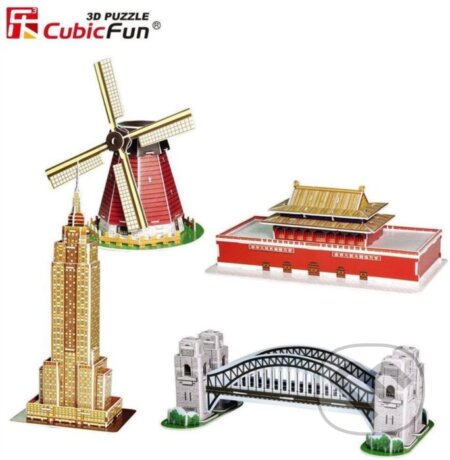 Puzzle: Set 3 - 4 pamiatky (CubicFun). CubicFun Puzzle: Set 3 - 4 pamiatky (CubicFun). CubicFun