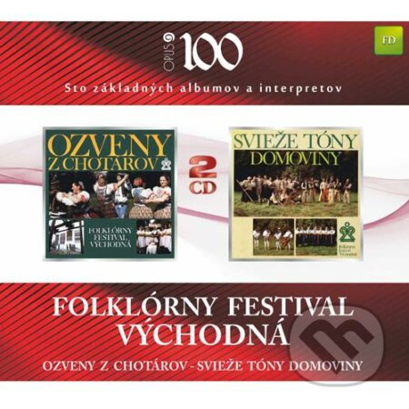 Hudobné CD: Folklórny festival Vychodná: Ozveny z chotárov / Svieže tóny (Warner Music). Warner Music, 2015 Hudobné CD: Folklórny festival Vychodná: Ozveny z chotárov / Svieže tóny (Warner Music). Warner Music, 2015