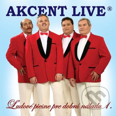 Hudobné CD: Akcent Live: Ľudové piesne pre dobrú náladu 1 (Hudobné albumy). Hudobné albumy, 2018 Hudobné CD: Akcent Live: Ľudové piesne pre dobrú náladu 1 (Hudobné albumy). Hudobné albumy, 2018