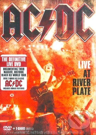 Hudební CD: AC/DC: Live at River Plate + Tričko L (Sony Music Entertainment). Sony Music Entertainment, 2011 Hudební CD: AC/DC: Live at River Plate + Tričko L (Sony Music Entertainment). Sony Music Entertainment, 2011