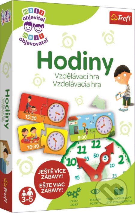 Spoločenská hra: Malý objevitel: Hodiny - Nová verze (Trefl). Trefl, 2020 Spoločenská hra: Malý objevitel: Hodiny - Nová verze (Trefl). Trefl, 2020