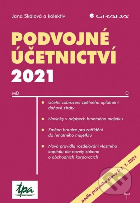 Kniha: Podvojné účetnictví 2021 (Jana Skálová). Grada, 2021 Kniha: Podvojné účetnictví 2021 (Jana Skálová). Grada, 2021