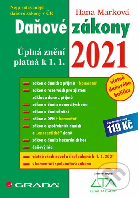 E-kniha: Daňové zákony 2021 (Hana Marková). Grada, 2021 E-kniha: Daňové zákony 2021 (Hana Marková). Grada, 2021