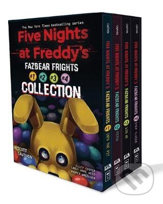 Kniha: Fazbear Frights Four Book Boxed Set (Andrea Waggener, Carly Anne West, Elley Cooper a Scott Cawthon). Scholastic, 2020 Kniha: Fazbear Frights Four Book Boxed Set (Andrea Waggener, Carly Anne West, Elley Cooper a Scott Cawthon). Scholastic, 2020