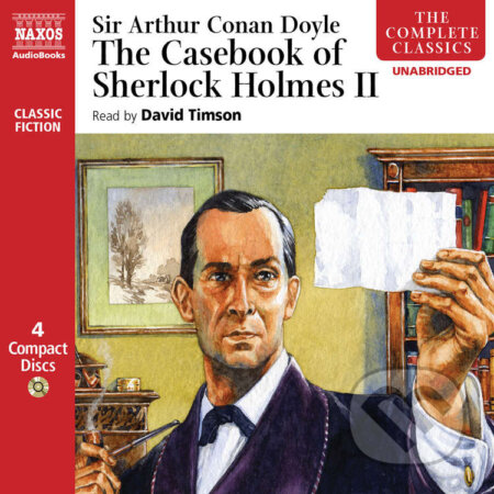Audiokniha: The Casebook of Sherlock Holmes – Volume II (EN) (Arthur Conan Doyle). Naxos Audiobooks, 2019 Audiokniha: The Casebook of Sherlock Holmes – Volume II (EN) (Arthur Conan Doyle). Naxos Audiobooks, 2019
