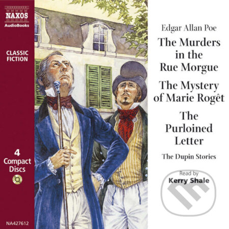 Audiokniha: The Murders in the Rue Morgue (EN) (Edgar Allan Poe). Naxos Audiobooks, 2019 Audiokniha: The Murders in the Rue Morgue (EN) (Edgar Allan Poe). Naxos Audiobooks, 2019
