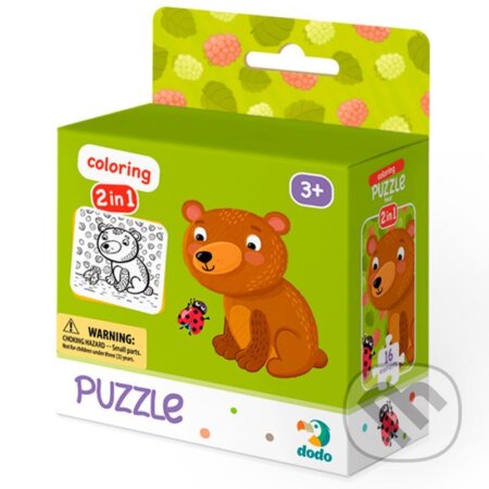 Puzzle: Puzzle s omalovánkou - Medvídek (Dodo). Dodo, 2021 Puzzle: Puzzle s omalovánkou - Medvídek (Dodo). Dodo, 2021