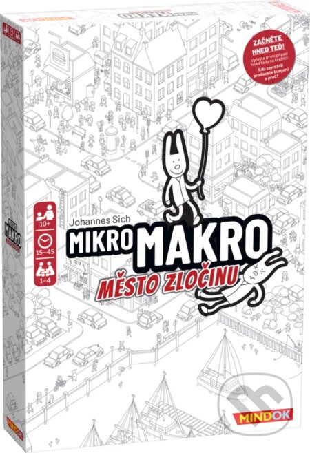 Společenská hra: MikroMakro: Město zločinu (Johannes Sich). Mindok, 2021 Společenská hra: MikroMakro: Město zločinu (Johannes Sich). Mindok, 2021