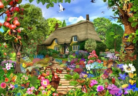 English Cottage Garden, Bluebird, 2021