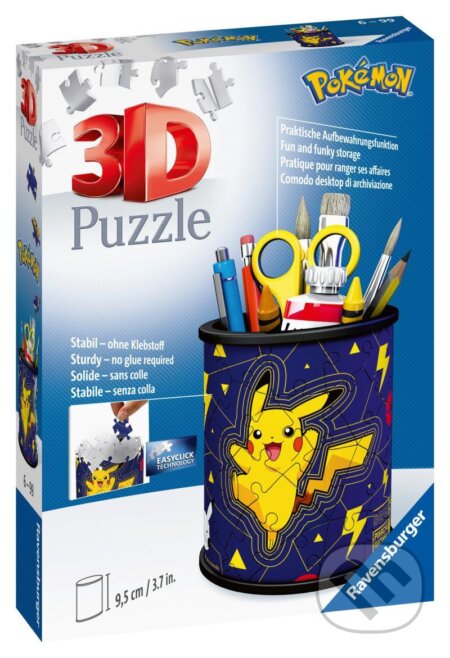 Puzzle: 3D Puzzle Stojan na tužky - Pokémon (Ravensburger). Ravensburger, 2021 Puzzle: 3D Puzzle Stojan na tužky - Pokémon (Ravensburger). Ravensburger, 2021