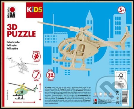 3D Puzzle - Helicopter, Marabu, 2021
