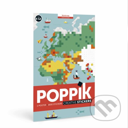 Samolepkový plagát Mapa sveta, Poppik, 2021