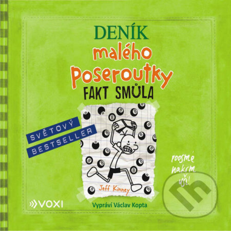 Audiokniha: Deník malého poseroutky 8 – Fakt smůla (Jeff Kinney). Voxi, 2021 Audiokniha: Deník malého poseroutky 8 – Fakt smůla (Jeff Kinney). Voxi, 2021
