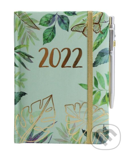 Diář 2022: Zelené listy/ SMART - Designové diáře 2022, Happy Spirit, 2021