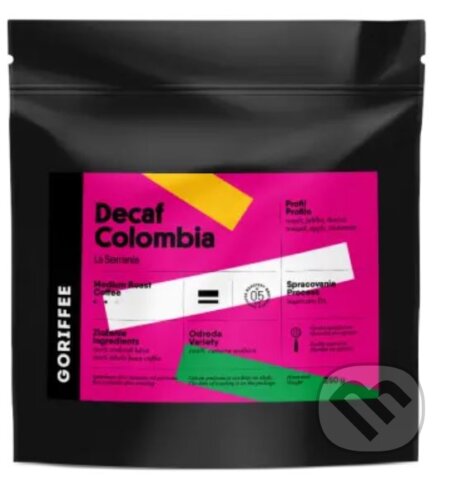 Kávy a čaje: Colombia La Serrania DECAF (Goriffee). Goriffee, 2021 Kávy a čaje: Colombia La Serrania DECAF (Goriffee). Goriffee, 2021