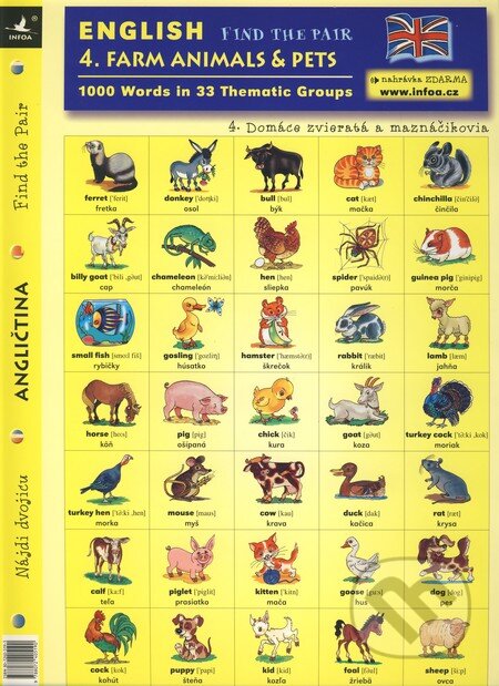 Společenská hra: English - Find the Pair 04. (Farm Animals & Pets) (INFOA). INFOA Společenská hra: English - Find the Pair 04. (Farm Animals & Pets) (INFOA). INFOA