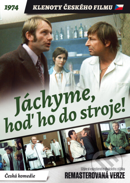 Film: Jáchyme, hoď ho do stroje (remasterovaná verze) (Oldřich Lipský) (DVD). Magicbox, 1974 Film: Jáchyme, hoď ho do stroje (remasterovaná verze) (Oldřich Lipský) (DVD). Magicbox, 1974