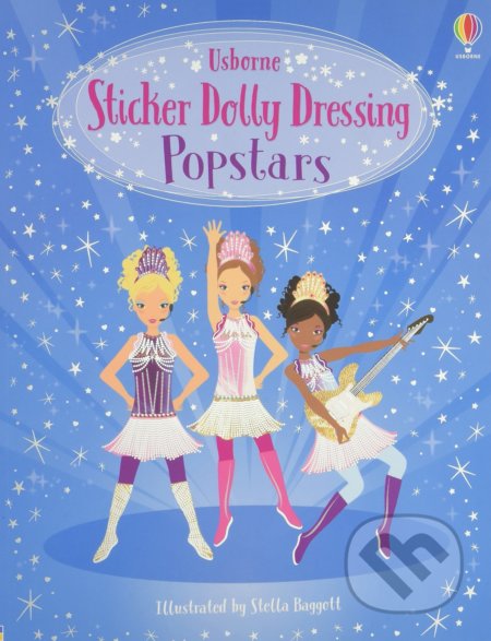 Kniha: Sticker Dolly Dressing Popstars (Lucy Bowman). Usborne, 2021 Kniha: Sticker Dolly Dressing Popstars (Lucy Bowman). Usborne, 2021