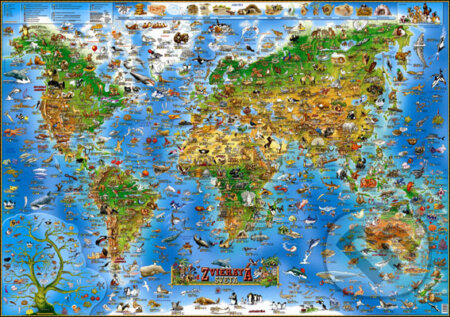 Detská ilustrovaná mapa zvierat sveta (Slovart). Slovart, 2010 Detská ilustrovaná mapa zvierat sveta (Slovart). Slovart, 2010