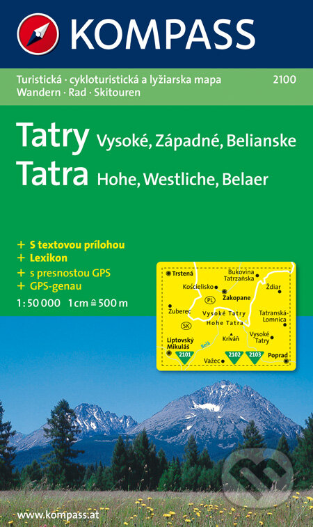 Tatry - Vysoké, Západné, Belianske (Kompass). Kompass Tatry - Vysoké, Západné, Belianske (Kompass). Kompass