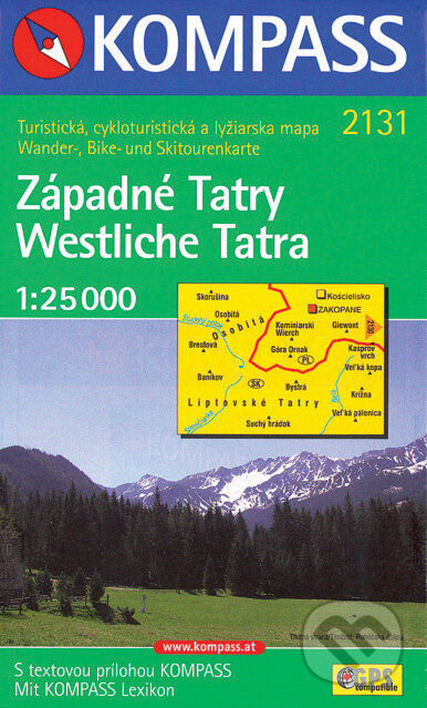 Kniha: Západné Tatry 1:25 000 (Kompass). Kompass Kniha: Západné Tatry 1:25 000 (Kompass). Kompass