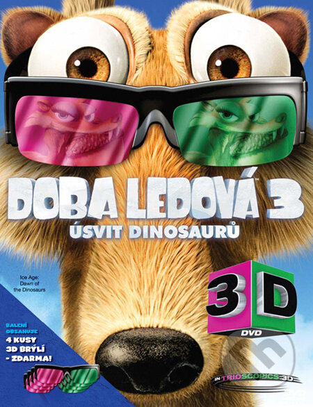 Film: Doba ľadová 3: Úsvit dinosaurov (3D verzia) (Carlos Saldanha a Mike Thurmeier) (DVD). Bonton Film, 2009 Film: Doba ľadová 3: Úsvit dinosaurov (3D verzia) (Carlos Saldanha a Mike Thurmeier) (DVD). Bonton Film, 2009