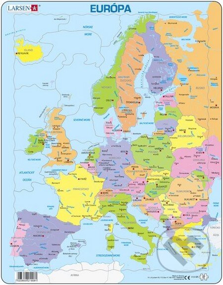 Puzzle: Európa (A8) (Larsen). Larsen Puzzle: Európa (A8) (Larsen). Larsen