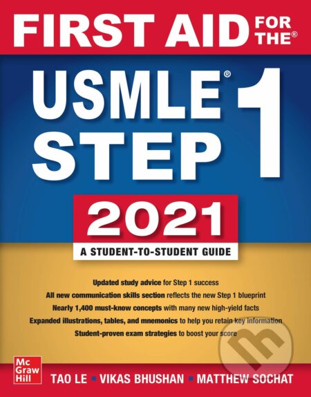 Kniha: First Aid for the USMLE Step 1 2021 (Matthew Sochat, Tao Le a Vikas Bhushan). McGraw-Hill, 2021 Kniha: First Aid for the USMLE Step 1 2021 (Matthew Sochat, Tao Le a Vikas Bhushan). McGraw-Hill, 2021
