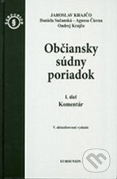 Kniha: Občiansky súdny poriadok I, II (komplet) (Jaroslav Krajčo, Daniela Sučanská, Agnesa Čierna a Ondrej Krajčo). Eurounion, 2010 Kniha: Občiansky súdny poriadok I, II (komplet) (Jaroslav Krajčo, Daniela Sučanská, Agnesa Čierna a Ondrej Krajčo). Eurounion, 2010