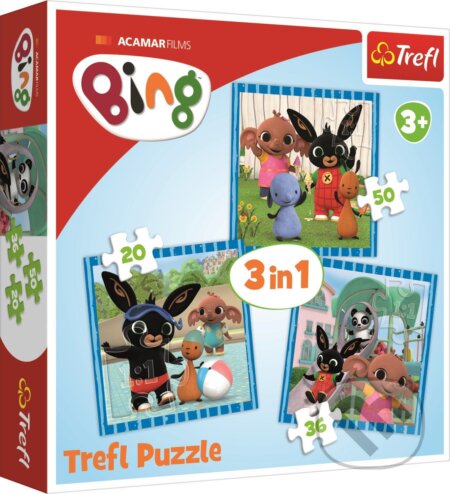 Puzzle: Puzzle Bing / Zábava s přáteli 3v1 (Trefl). Trefl, 2021 Puzzle: Puzzle Bing / Zábava s přáteli 3v1 (Trefl). Trefl, 2021