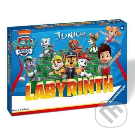 Společenská hra: Labyrinth hra Junior - Tlapková patrola (Ravensburger). Ravensburger, 2021 Společenská hra: Labyrinth hra Junior - Tlapková patrola (Ravensburger). Ravensburger, 2021