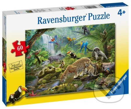 Puzzle: Obdivovatelé deštného pralesa (Ravensburger). Ravensburger, 2021 Puzzle: Obdivovatelé deštného pralesa (Ravensburger). Ravensburger, 2021