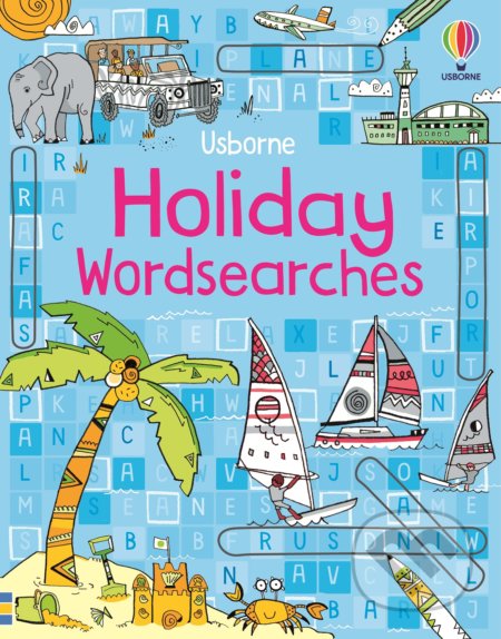 Kniha: Holiday Wordsearches (Phillip Clarke). Usborne, 2021 Kniha: Holiday Wordsearches (Phillip Clarke). Usborne, 2021