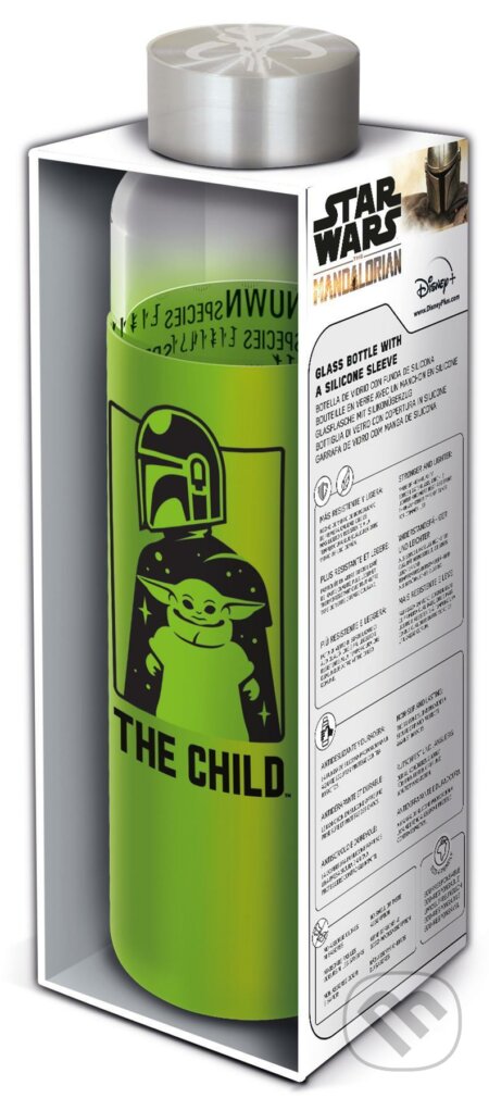 Skleněná láhev s návlekem - Mandalorian 585 ml (). , 2021 Skleněná láhev s návlekem - Mandalorian 585 ml (). , 2021