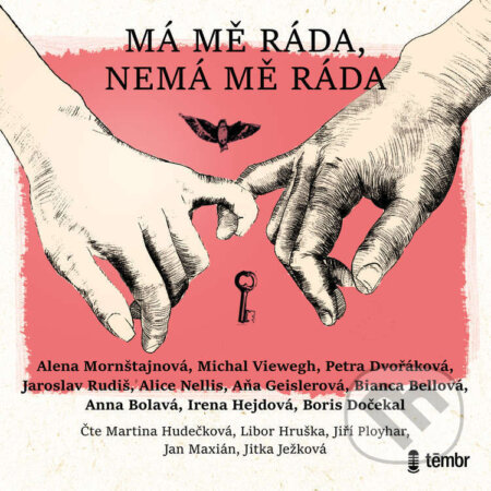 Audiokniha: Má mě ráda, nemá mě ráda (Alena Mornštajnová, Alice Nellis, Aňa Gaislerová, Anna Bolavá, Bianca Bellová, Boris Dočekal, Irena Hejdová, Jaroslav Rudiš, Michal Viewegh a Petra Dvořáková). Témbr, 2021 Audiokniha: Má mě ráda, nemá mě ráda (Alena Mornštajnová, Alice Nellis, Aňa Gaislerová, Anna Bolavá, Bianca Bellová, Boris Dočekal, Irena Hejdová, Jaroslav Rudiš, Michal Viewegh a Petra Dvořáková). Témbr, 2021