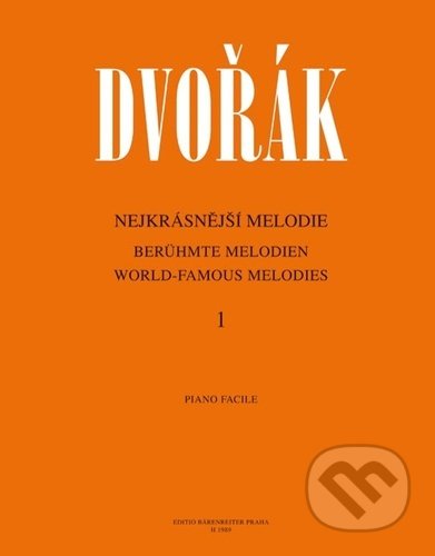 Kniha: Nejkrásnější melodie 1 (Antonín Dvořák). Bärenreiter Praha, 2021 Kniha: Nejkrásnější melodie 1 (Antonín Dvořák). Bärenreiter Praha, 2021