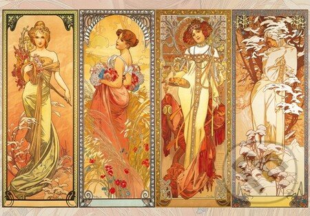 Puzzle: Mucha - Štyri ročné obdobia (Trefl). Trefl Puzzle: Mucha - Štyri ročné obdobia (Trefl). Trefl