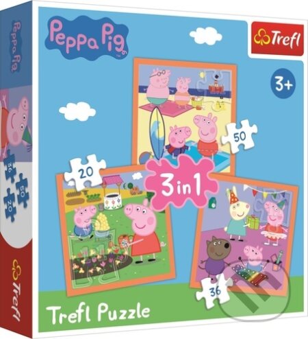 Puzzle: Prasátko Peppa - Úžasné nápady 3v1 (Trefl). Trefl, 2021 Puzzle: Prasátko Peppa - Úžasné nápady 3v1 (Trefl). Trefl, 2021