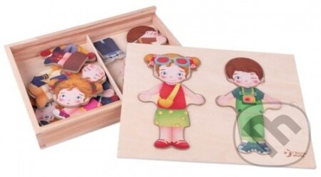 Puzzle: Vkládačka oblékání dřevo holka/kluk (Bonaparte). Bonaparte, 2021 Puzzle: Vkládačka oblékání dřevo holka/kluk (Bonaparte). Bonaparte, 2021