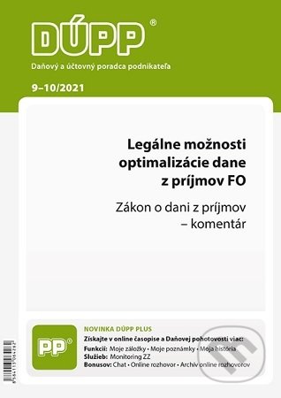 DÚPP 9-10/2021 (Poradca podnikateľa). Poradca podnikateľa, 2021 DÚPP 9-10/2021 (Poradca podnikateľa). Poradca podnikateľa, 2021