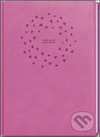 Denní diář B6 Vivella s ražbou Růžová 2022, Baloušek, 2021