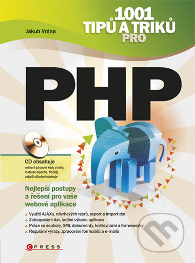 Kniha: 1001 tipů a triků pro PHP (Jakub Vrána). Computer Press, 2011 Kniha: 1001 tipů a triků pro PHP (Jakub Vrána). Computer Press, 2011